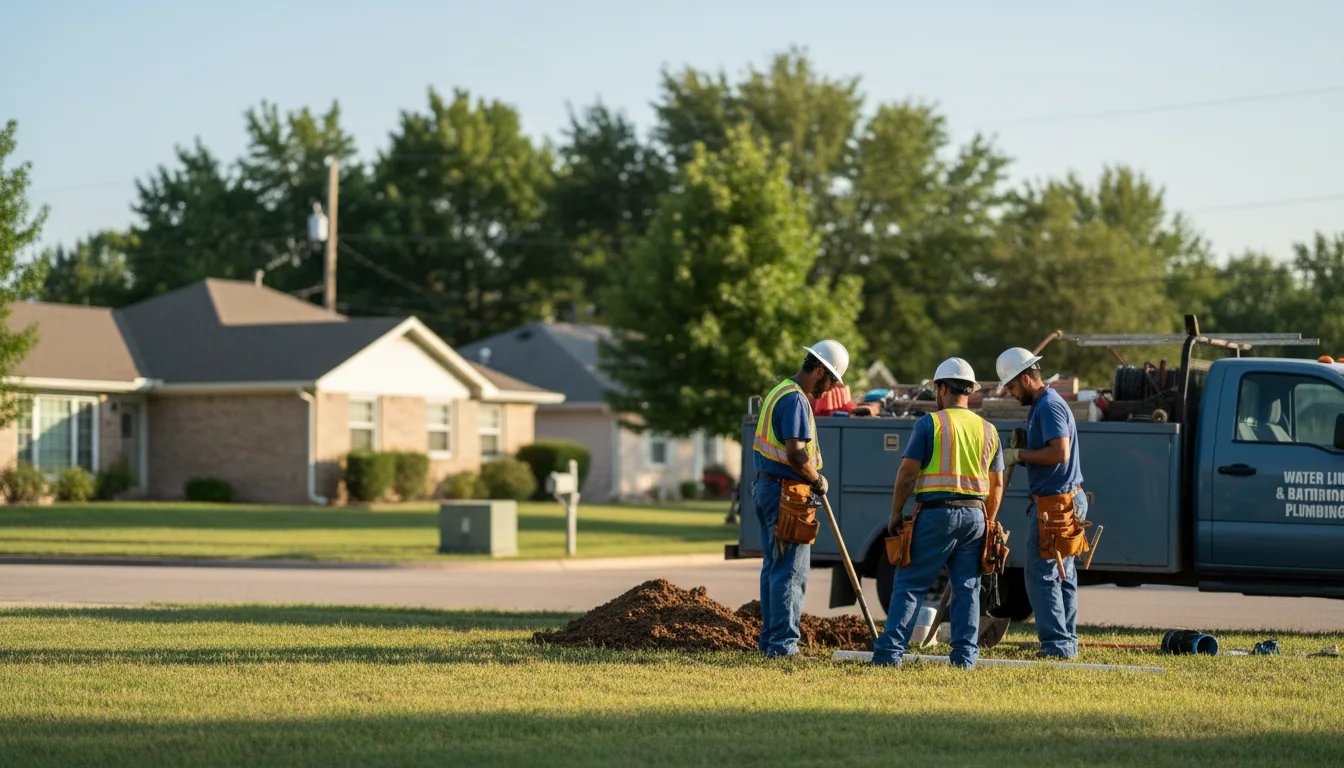 Residential water line and bathroom plumbing service in Mozelle, KY